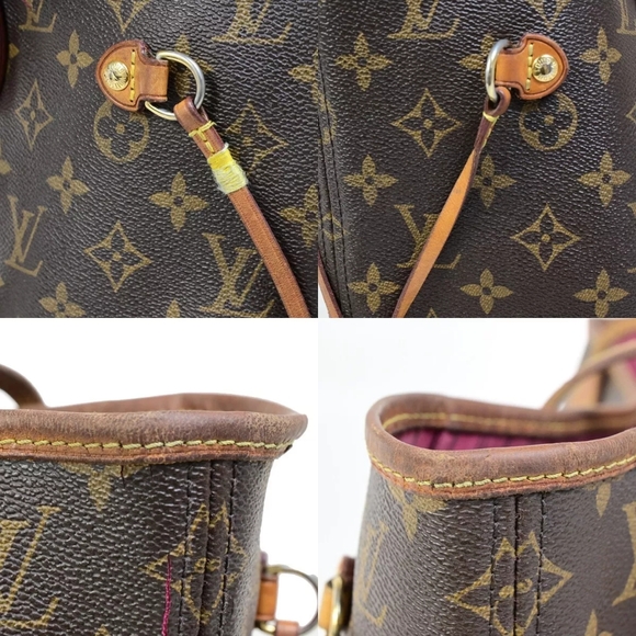 LOUIS VUITTON Neverfull MM Shoulder Tote Bag Monogram Leather authentic - Picture 9 of 16